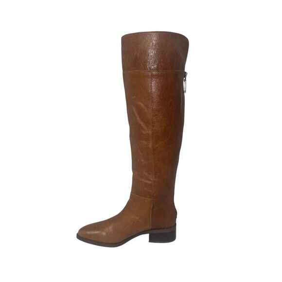 Franco Sarto Womens Daya Knee High Leather Riding Boots Zip Brown 6M Wide Calf - Picture 13 of 16
